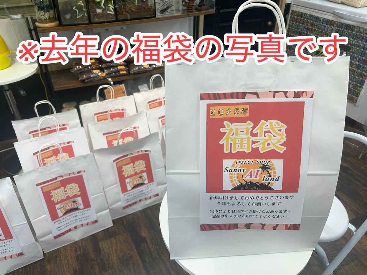 ?福袋販売＆昆虫お年玉くじ? 2026年1月1日から開催します！ (1月4日 