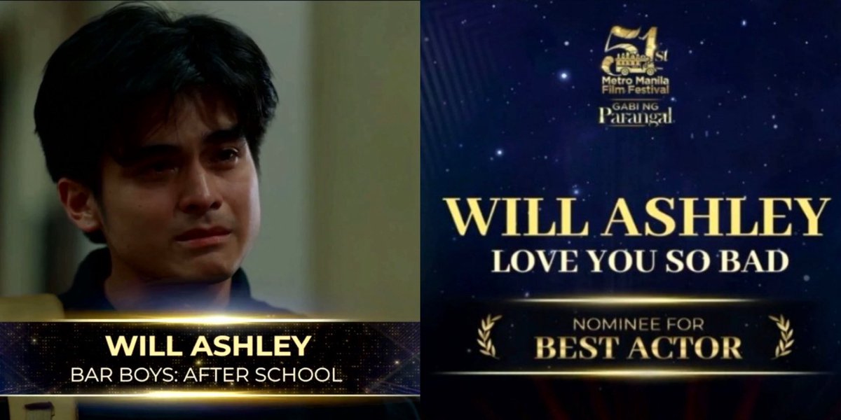ravensversion's tweet image. At 23 years old, Will Ashley has become the youngest entertainer to achieve the rare feat of two acting nods in the history of Metro Manila Film Festival.

#MMFF51GabiNgParangal