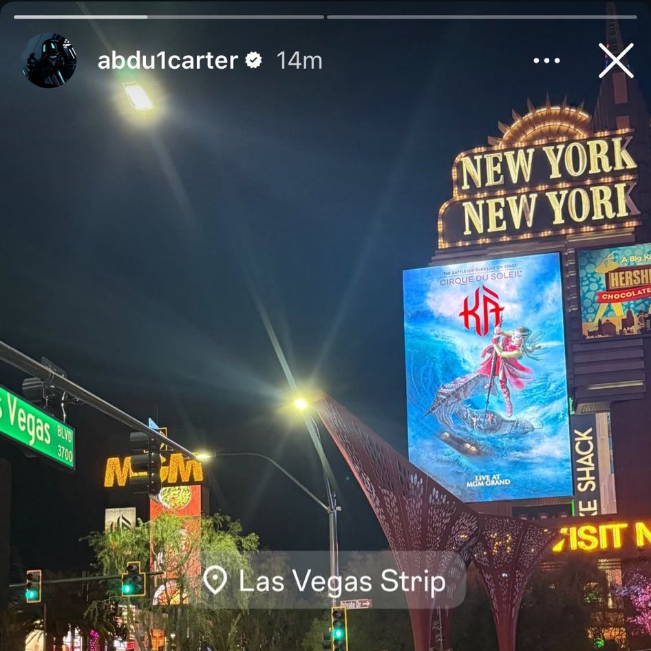 Looks like Abdul Carter is exploring Las Vegas👀