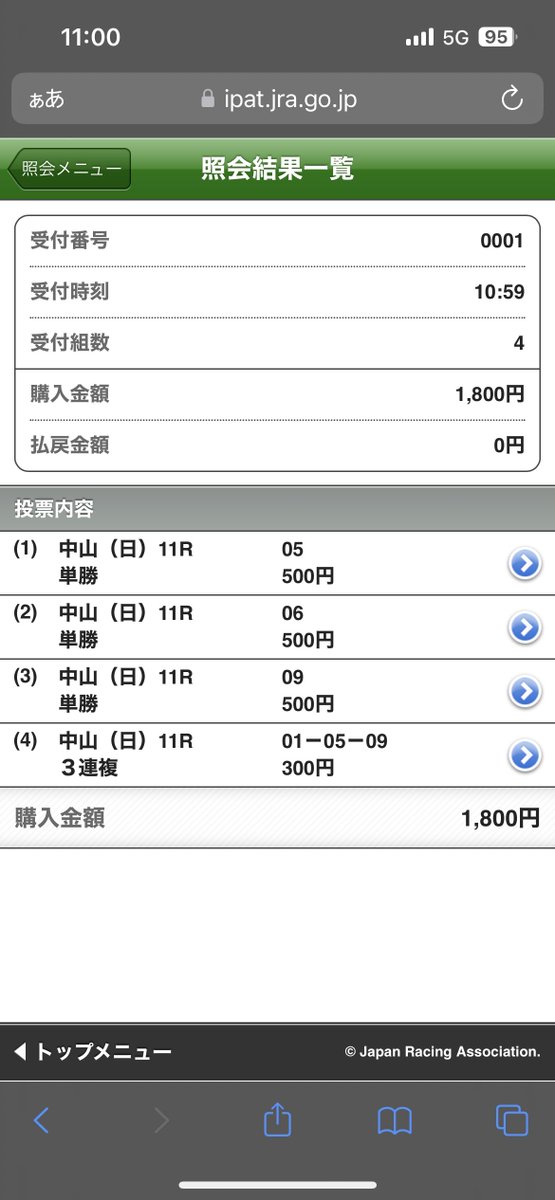 初めて馬券買ってみた！ ルメールと武豊を信じろ