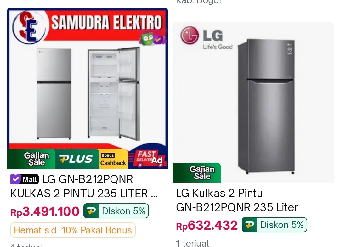 KalCahlong's tweet photo. Yang tidak mungkin itu ya tidak mungkin.
Contohnya ini. 
Saya masih nggak tahu, yang harga 632.332 itu jualan apa. https://t.co/0nhuKZYyq7