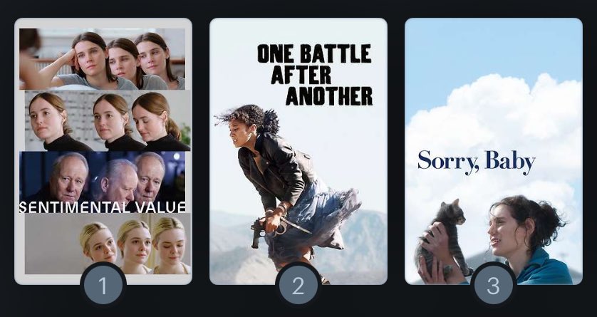 zoerosebryant's tweet image. my top 3 of 2025