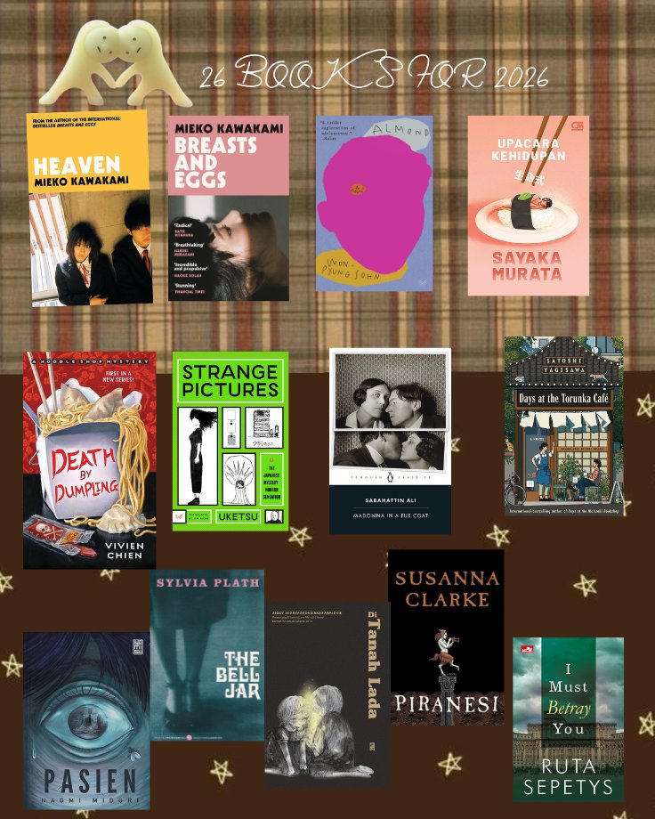 fwchaa's tweet image. — my 26 books for 2026!✨💫📚