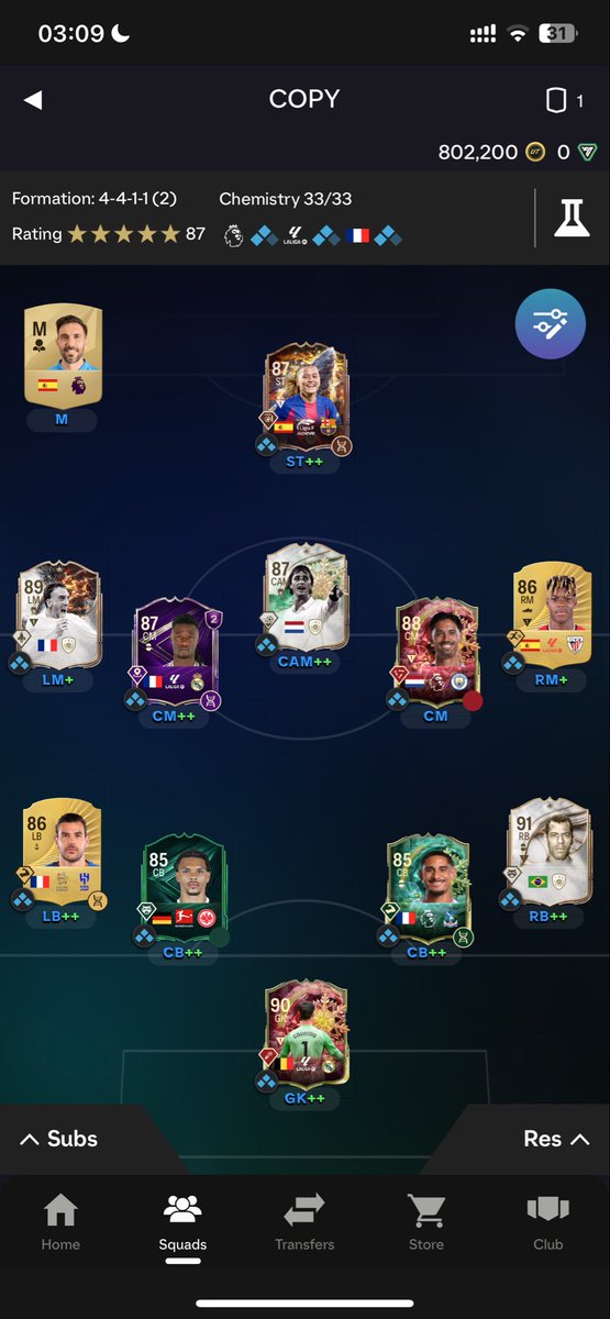 vertigox34's tweet photo. @rxckydusa Also decided to have more fun this week, dropped both my CBs for these crazy evos, got Cruyff, evo’d Reijnders. Planning to buy a crazy &amp; fun RM, thought of WW Nico/Rodrygo, any other suggestions? https://t.co/Q2H2Uqd3o0