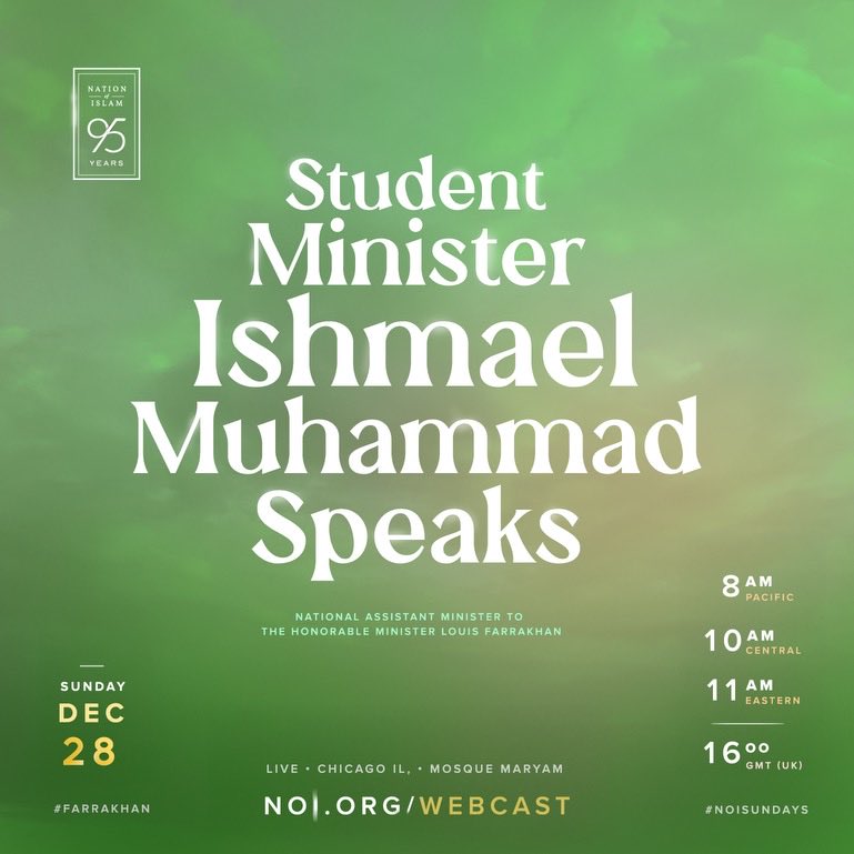 minishmael's tweet image. We would be honored to have you join us, whether physically or virtually, this Sunday at 10am CST!

In person? 📍 7351 S. Stony Island, Chicago IL

Livestream: 📱 💻 media.noi.org 

#NOISundays
