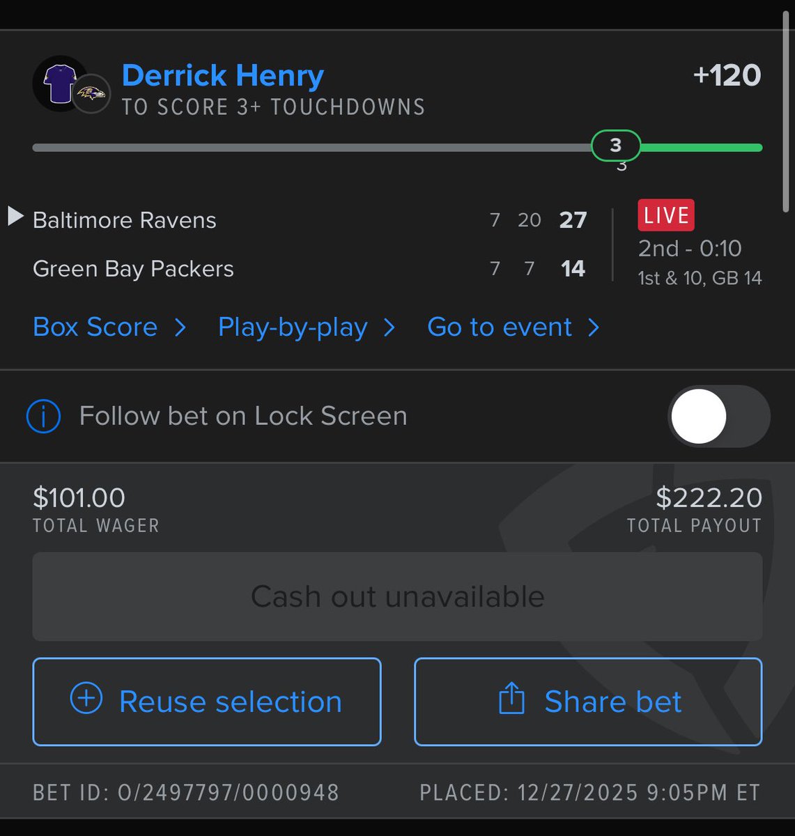 prophetboosts's tweet image. 👑 Henry doing his MF Thing!! 

#nfl #ravens #packers