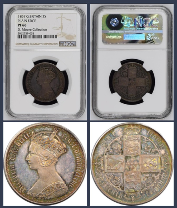 NGCでは、鑑定番号を入力すると鑑定結果ページにコインの裏表2枚の写真