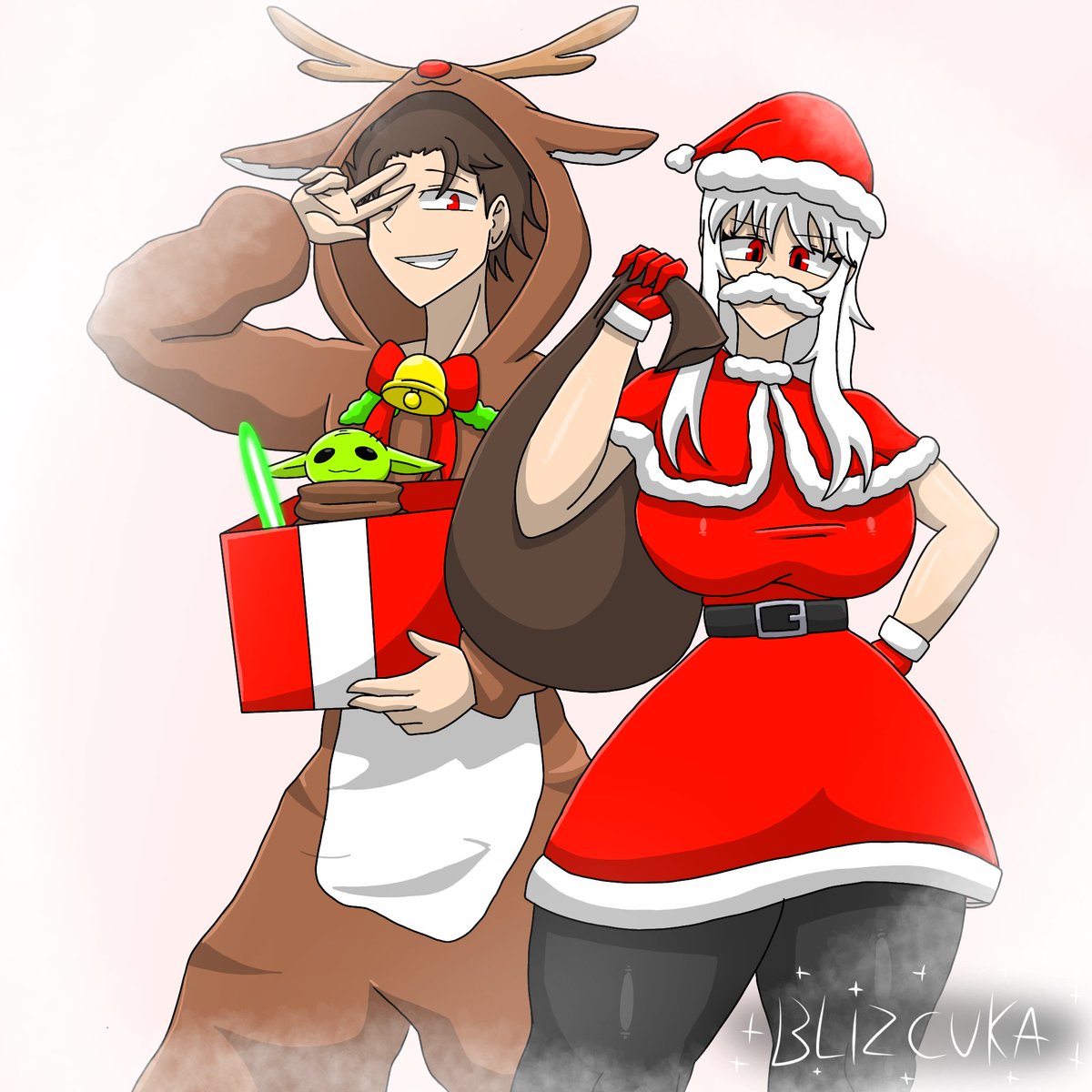 blizcuka's tweet image. Ford y kyrla en su navidad
Dibujo para @rabbit7blue18