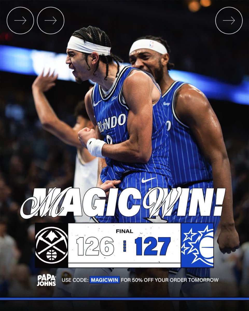 Great game Anthony Black! Way to play with passion and toughness to lead us to a big win tonight! <a href="/OrlandoMagic/">Orlando Magic</a>