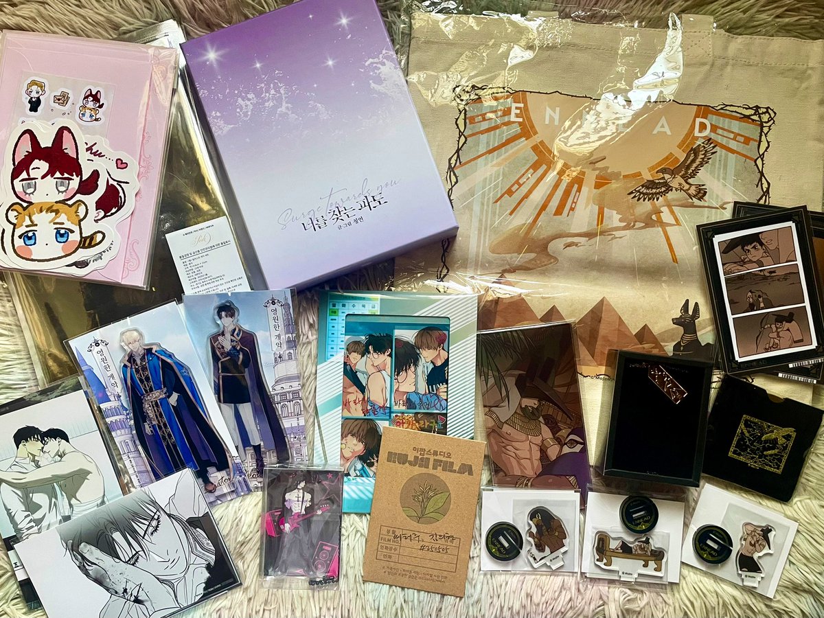 Mail day from <a href="/LukaIruki/">Iruki Luka</a> ٩(ˊᗜˋ*)و ♡

—another set of ENNEAD merch and other BL merch. What a nice and happy treat before the year ends. Can't wait for the next batch of goodies next year 🤩