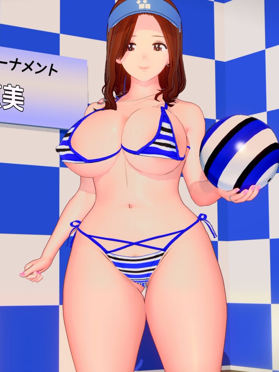 #アイコミ
冬でもビーチバレーするママン 