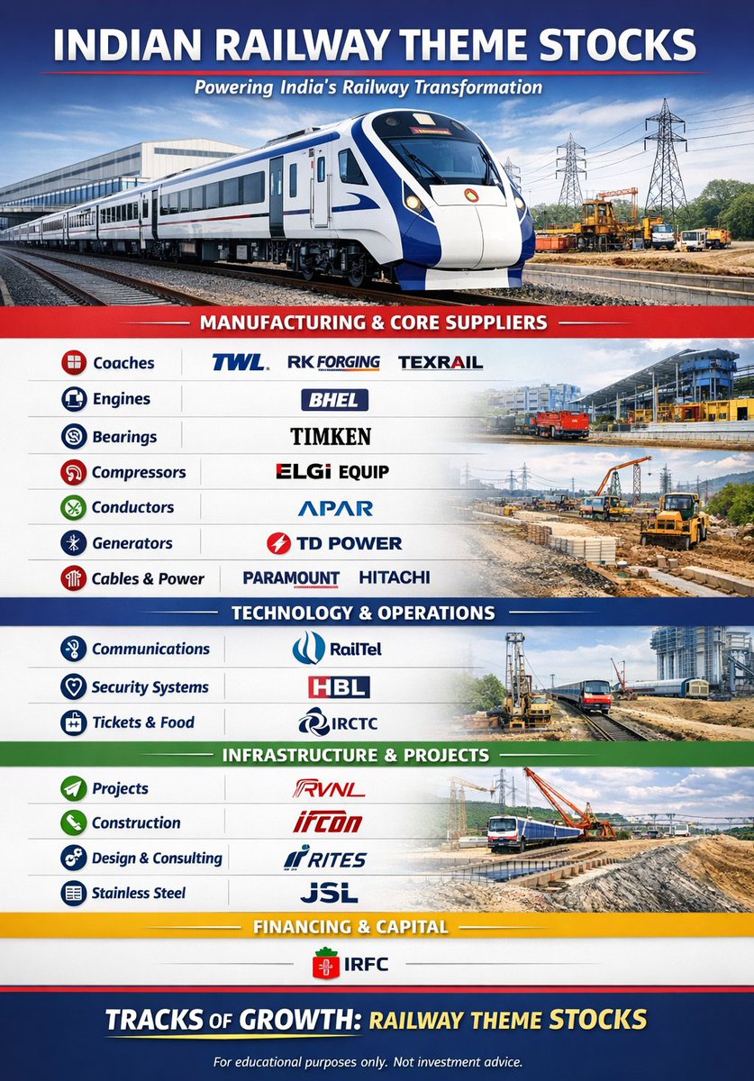 anandchokshi19's tweet photo. Railway theme stocks: https://t.co/KSc5acyyxq