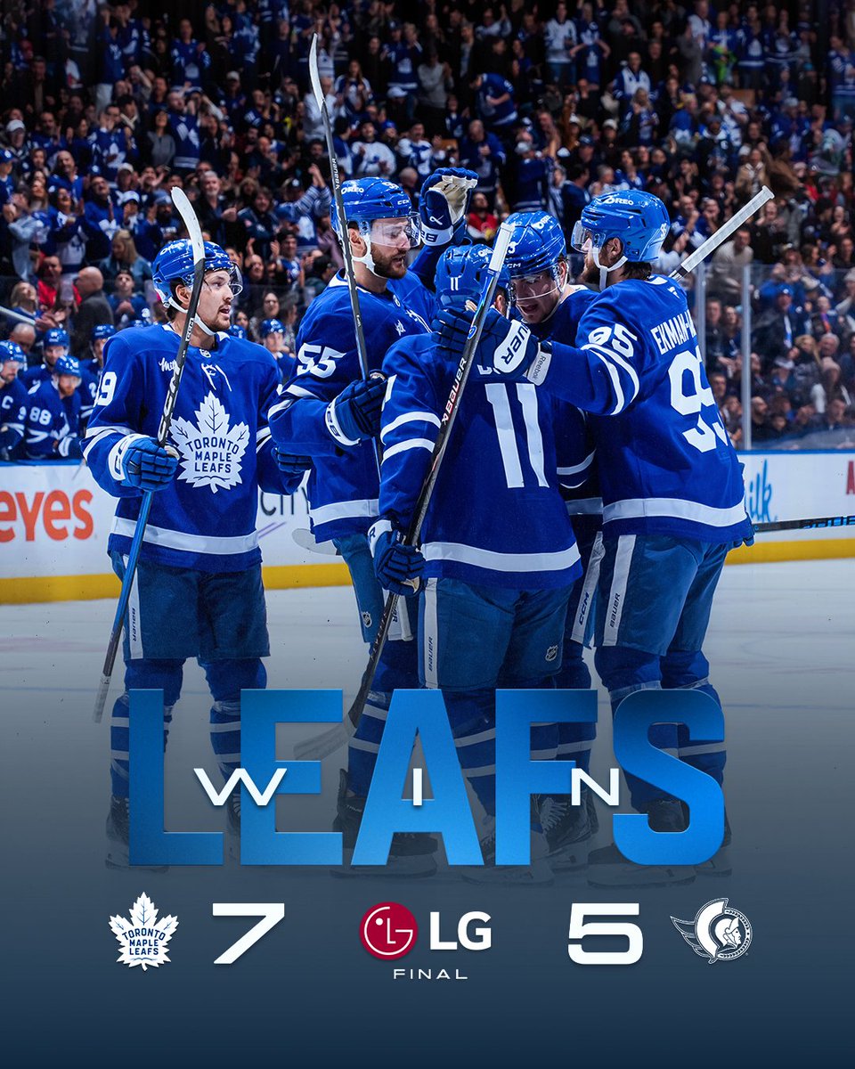 MapleLeafs's tweet photo. LEAFS WWWWWWWWWWWWWWWWWIN!

@LGCanada | #LeafsForever https://t.co/hnCHyZHZ3q