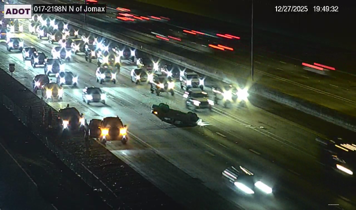 I-17 northbound near Jomax Road: A crash is blocking multiple