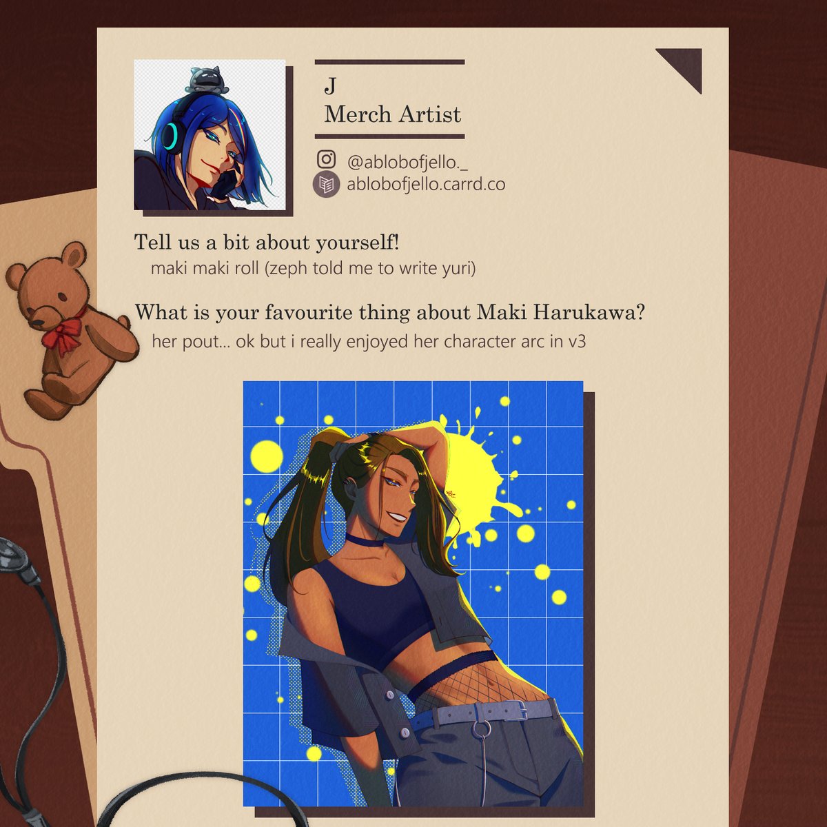 CONTRIBUTOR SPOTLIGHT 🎀🏹

The next merch artist we have to introduce is J! We love their clean art style and adorable characters!

IG: @/ablobofjello._ 
CARRD: ablobofjello.carrd.co