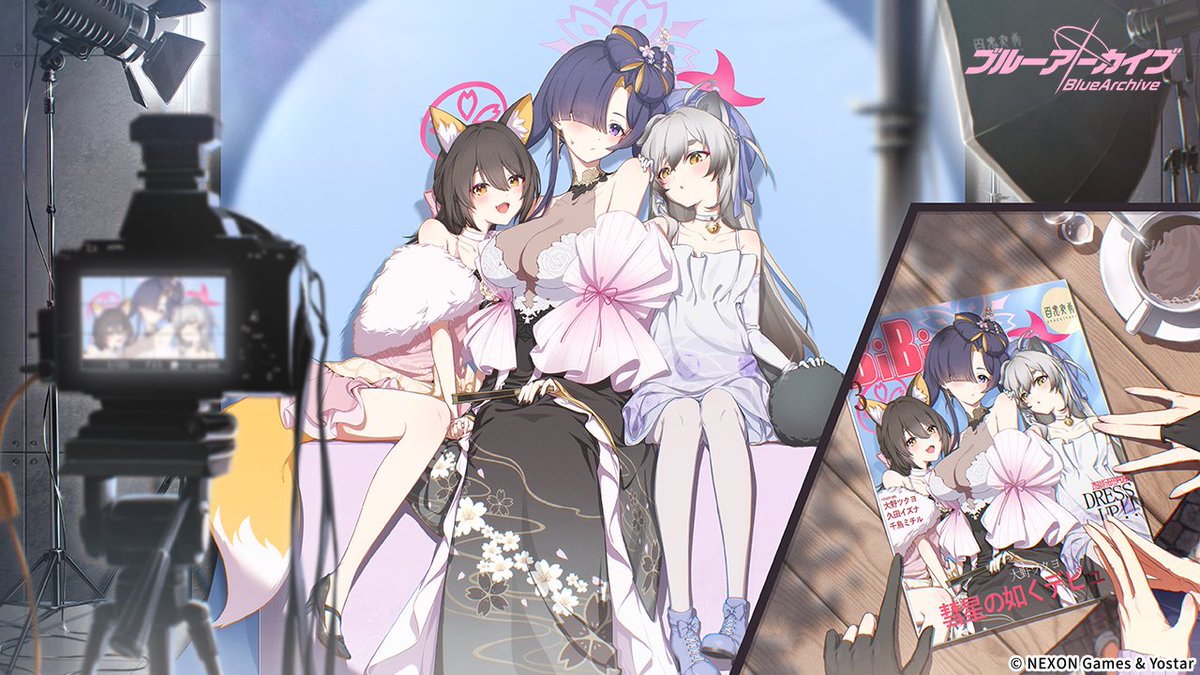 【お祝いイラスト】
よーな(<a href="/yo__na__/">よーな</a>)先生から、イベント「不忍ノ道 ～ファッションショー警護任務！の巻～」 のお祝いイラストを頂きました。
ありがとうございます！

忍術研究部の皆さんで雑誌の表紙の撮影中です！
最低でも保存用・観賞用・布教用で3冊は購入しないといけないですね、先生♪