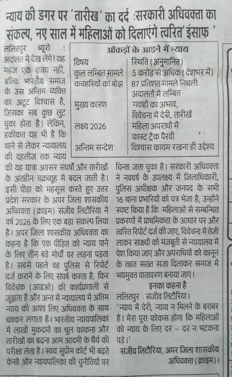 अलविदा नया साल 
#पंडित_संजीव_लिटौरिया 
#अपर_जिला_शासकीय_अधिवक्ता 
#क्राइम #ललितपुर #बुन्देलखण्ड #उत्तरप्रदेश
<a href="/BBCHindi/">BBC News Hindi</a> <a href="/myogiadityanath/">Yogi Adityanath</a> <a href="/narendramodi/">Narendra Modi</a> <a href="/the_hindu/">The Hindu</a> <a href="/PMOIndia/">PMO India</a> <a href="/Uppolice/">UP POLICE</a> <a href="/UPGovt/">Government of UP</a> <a href="/dgpup/">DGP UP</a>