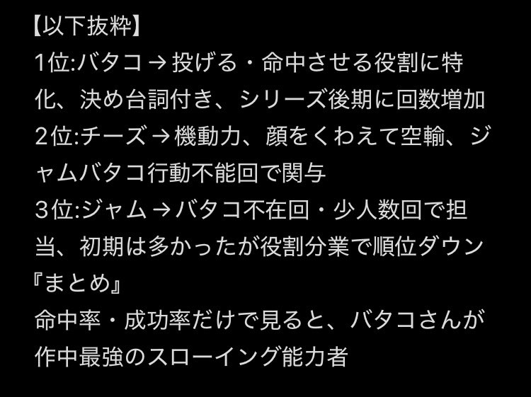 1_ilb's tweet photo. chat GPTが作った「アンパンマンの顔を交換した回数が多いランキング」がめっちゃおもろかった https://t.co/D1VggBx47H
