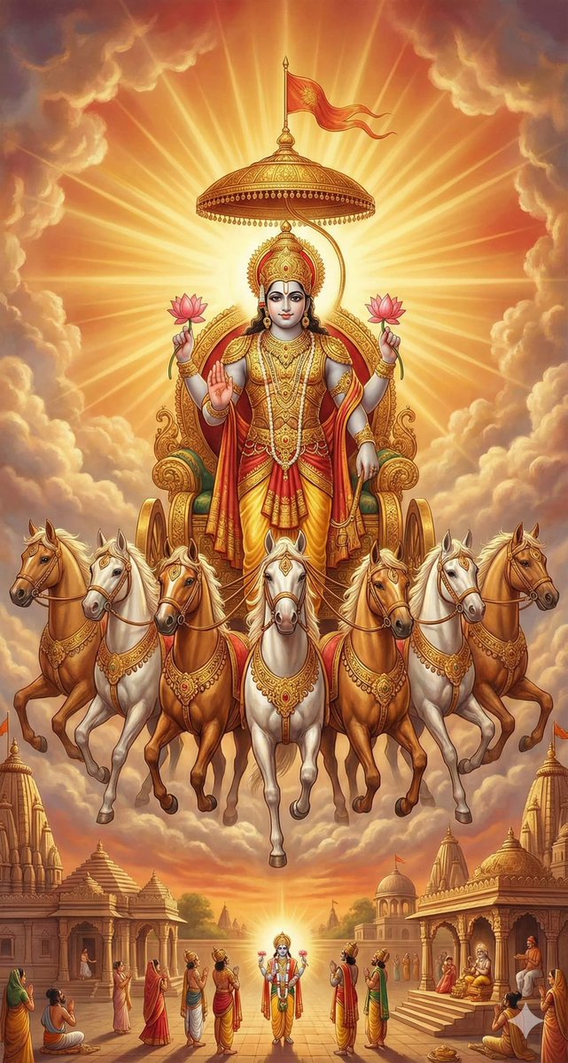 "आदिदेव नमस्तुभ्यं प्रसीद मम भास्कर।
दिवाकर नमस्तुभ्यं प्रभाकर नमोऽस्तु ते॥ 🕉️
​आरोग्य और तेज के प्रदाता भगवान सूर्यदेव हम सभी के जीवन में सुख-समृद्धि लाएं।
​ॐ सूर्याय नमः 🙏🚩