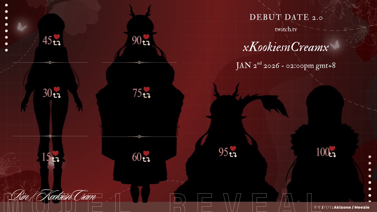 xKookiesnCreamx's tweet photo. [🥀🖤 MODEL REVEAL🖤🥀]

"I'm a demon hunter, not a demon, you might mistaken me for someone else" 

It's been a year, or maybe it is time that I reveal my true (pokemon /j) form?
Help reveal more of me with  ♡ + ↺

#VtuberDebut #ModelReveal #ENVtuber #VTuberUprising #Vtuber https://t.co/LHMVX4HJRt