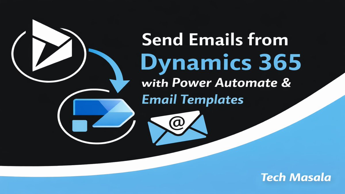 New article published 📘

A practical guide on automating emails in Dynamics 365 using Email Templates and Power Automate.

Covers setup, recommended patterns, and best practices for reliable automation.

🔗 lnkd.in/gwXe6dsF

#Dynamics365 #PowerAutomate #Dataverse #CRM