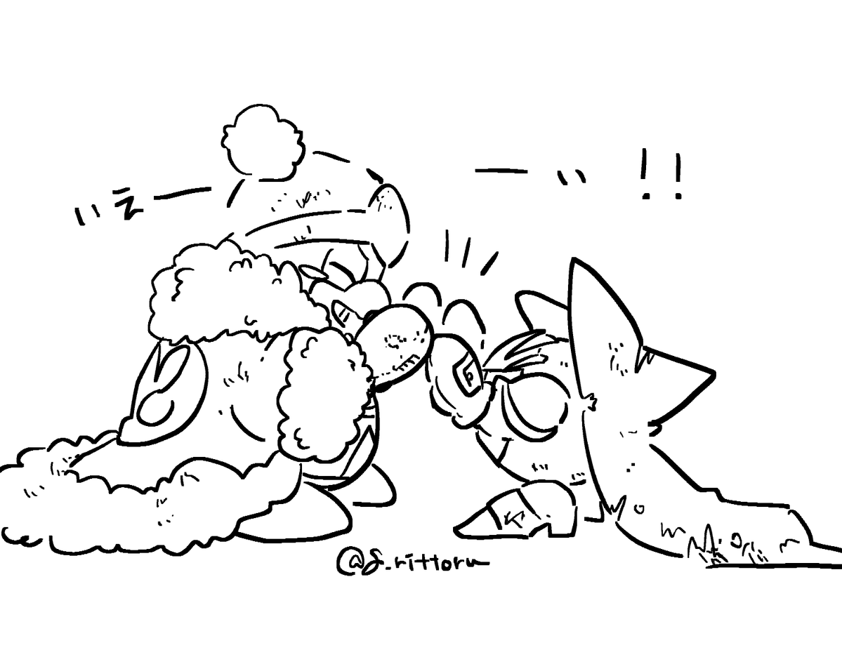 せっかくの誤字なのでハイタッチ（真）も描きました