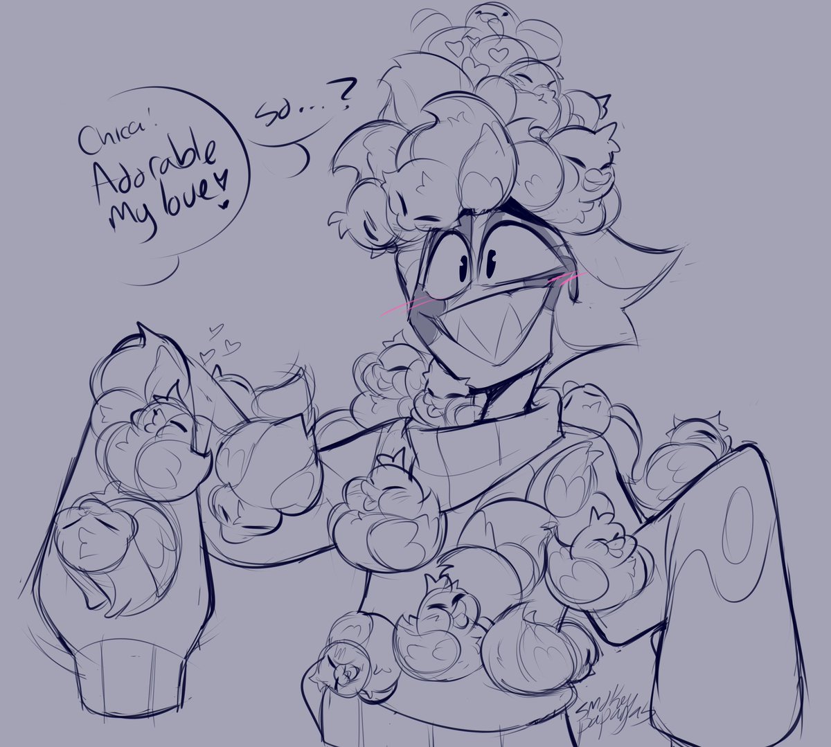 I love him 🩵
#HazbinHotelLucifer #LuciferMorningstar #LuciferHazbinHotel #chica #themessengerau 
#ocxcanon #Gaurdianangel #applepie