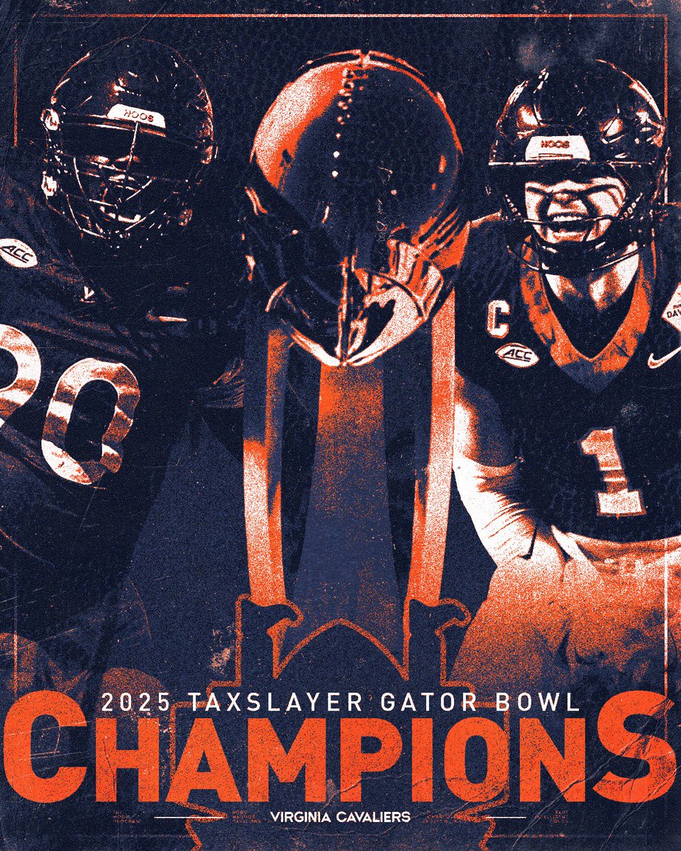UVAFootball's tweet image. 𝐂𝐇𝐀𝐌𝐏𝐈𝐎𝐍𝐒 @taxslayerbowl 

#GoHoos 🔶⚔️🔷
