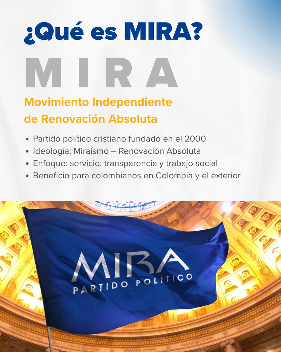 En MIRA Canadá servimos a la comunidad a través del voluntariado y la integración.

En Colombia, MIRA es un partido político reconocido por su labor social y legislativa.

Un mismo propósito: servir y construir comunidad.

<a href="/PartidoMIRA/">Partido MIRA</a>