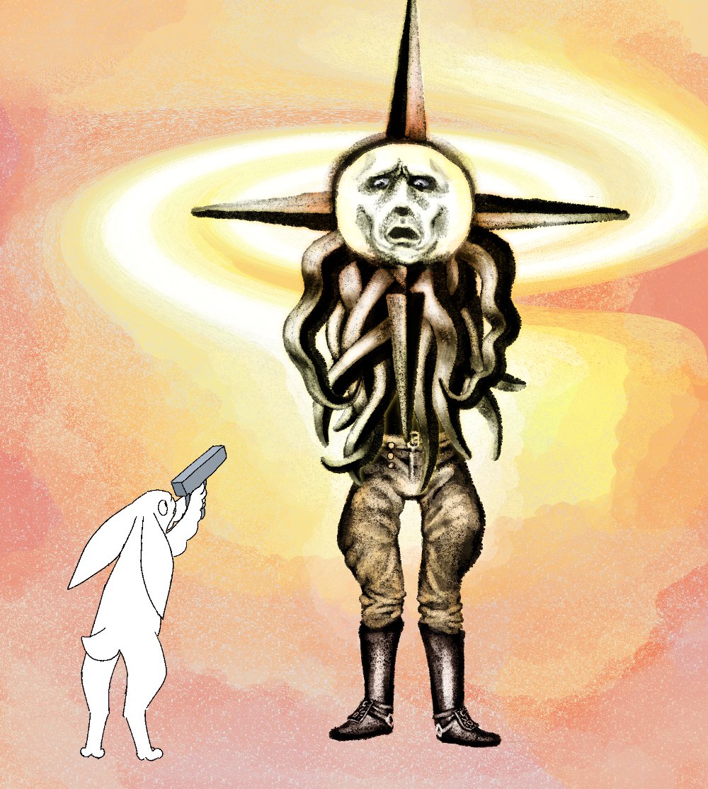 OogooBoggins's tweet image. The Sun gets robbed by an Earthly creature