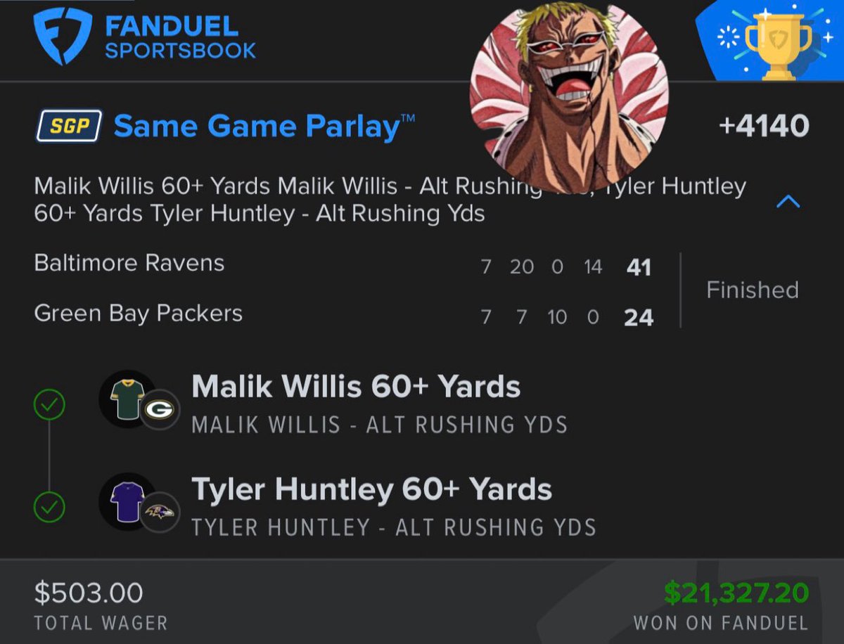 BlazinHotBets's tweet image. BLESSING $100 5 PEOPLE WHO LIKE+RT💕🎁

$503➡️$21,327🏈🤑+4140✅

Legendary Night Back In The Lab For TMR🥼 

JUST  OPEN LIMITED 50% OFF SPOTS OFF VIP⬇️
dubclub.win/r/p/pri-jhcny/…