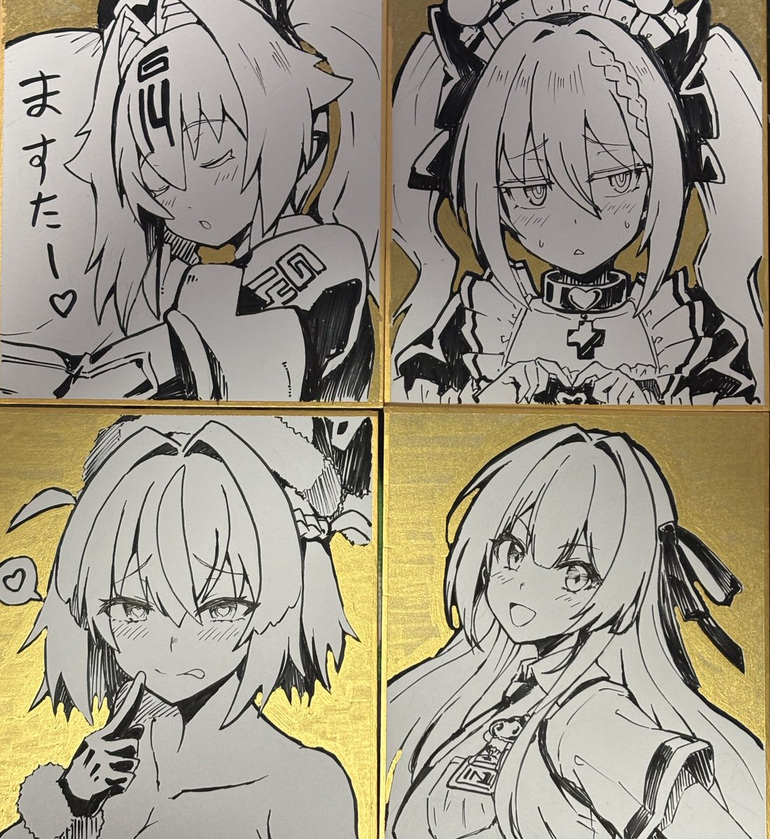 色紙でけた( ^*^)
コミケで出します〜 