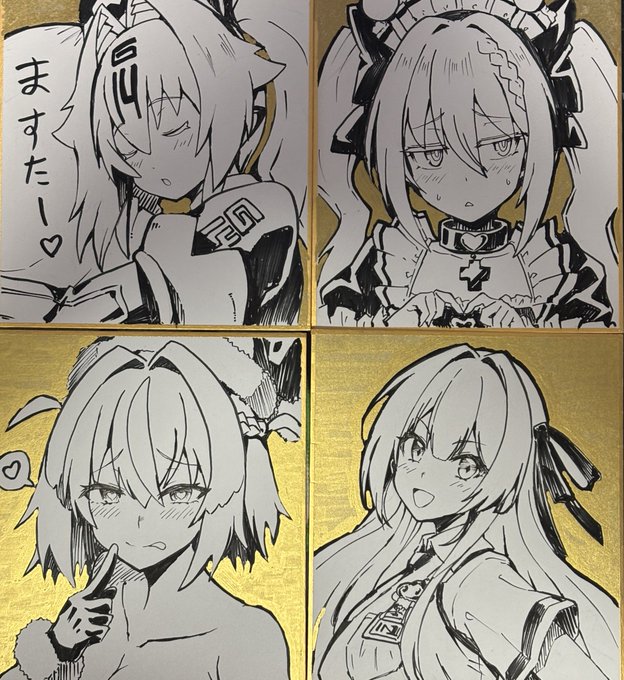 色紙でけた( ^*^)
コミケで出します〜 