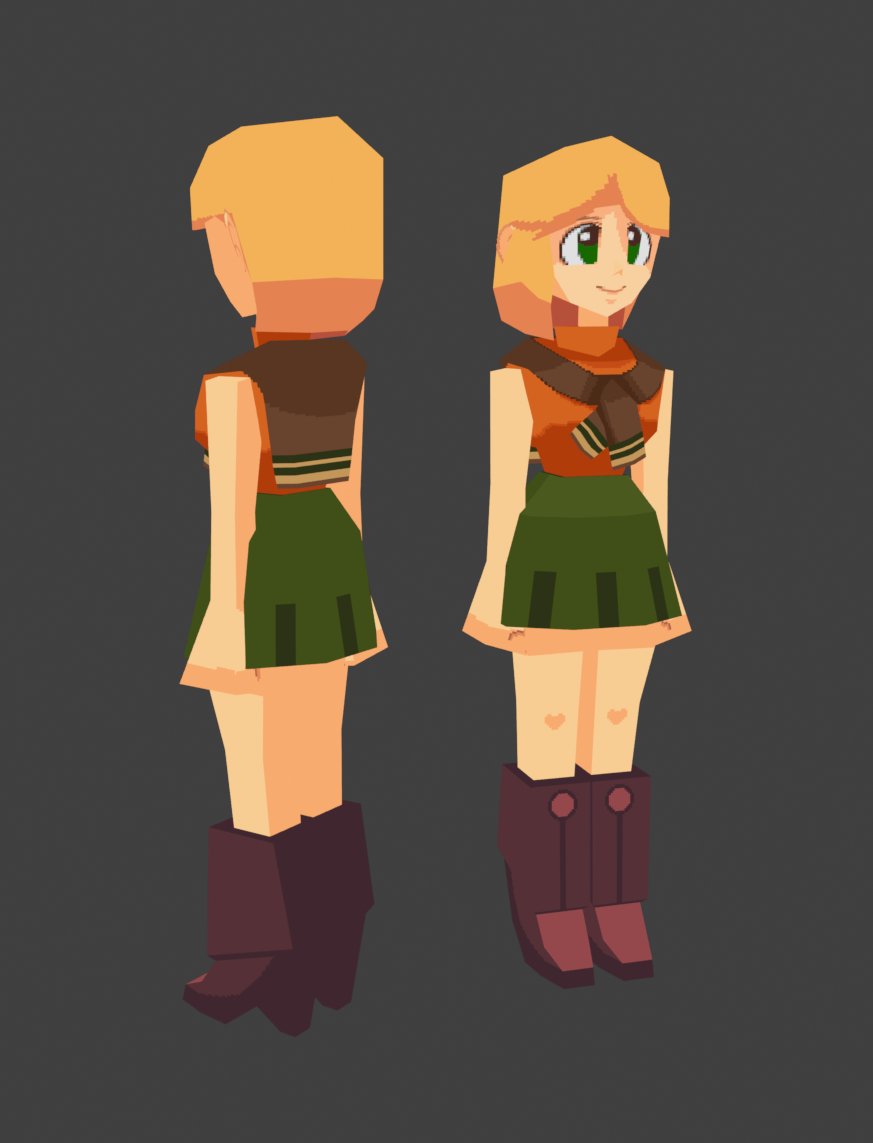 Been working on this Megaman Legends version of Ashley from RE4 on stream. Going to do facial exressions tomorrow and rigging. 🌟Find the links in bio to come watch!🌟