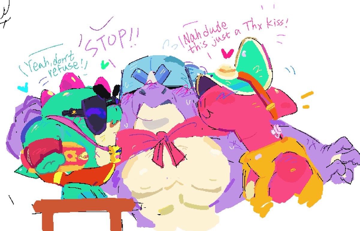 greenooo33's tweet image. My dear pal gave me an idea
Now I draw them