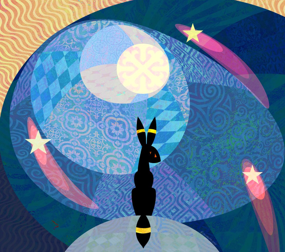 thunderc1an's tweet image. Meeting the white rabbit at the break of dawn
✮⋆˙
#Pokemon #umbreon