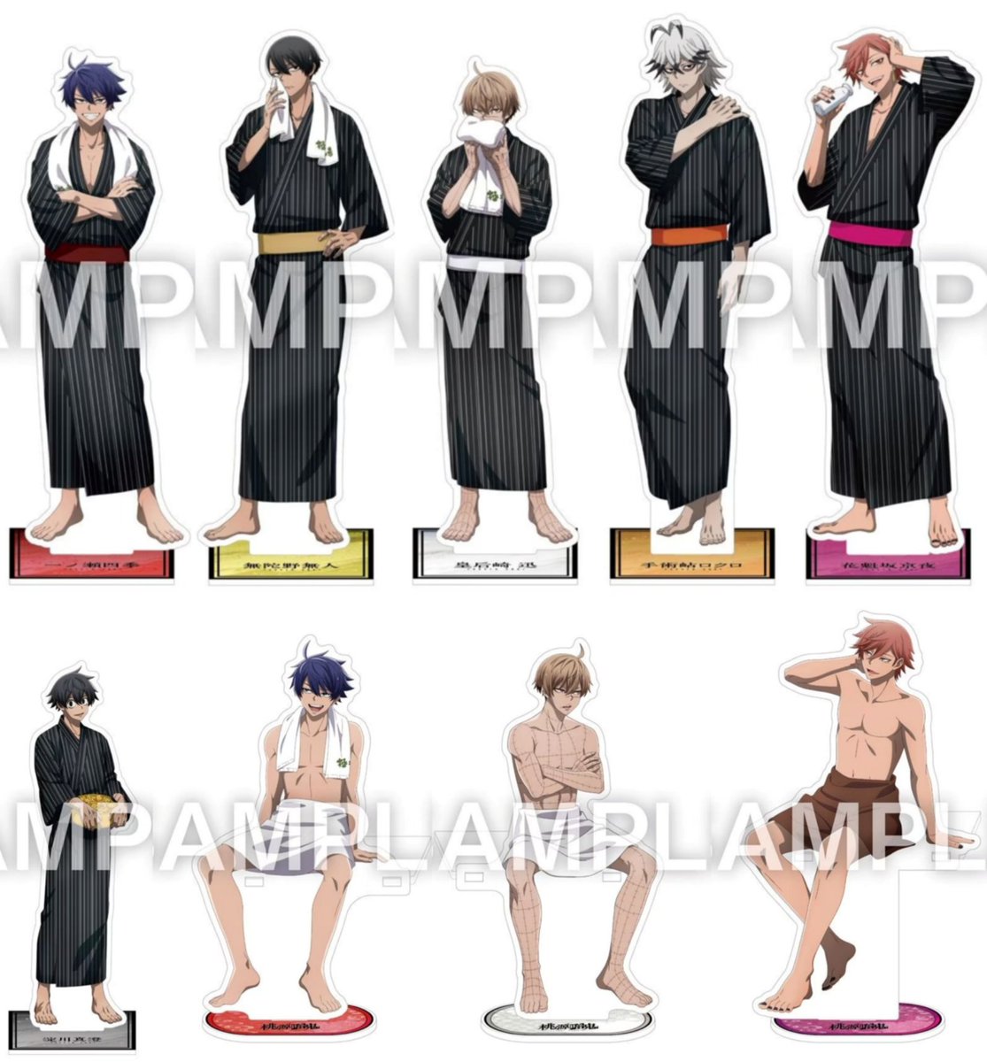 コラボグッズ】 桃源暗鬼×極楽湯 RAKU SPA アクリルスタンド 1月8日12