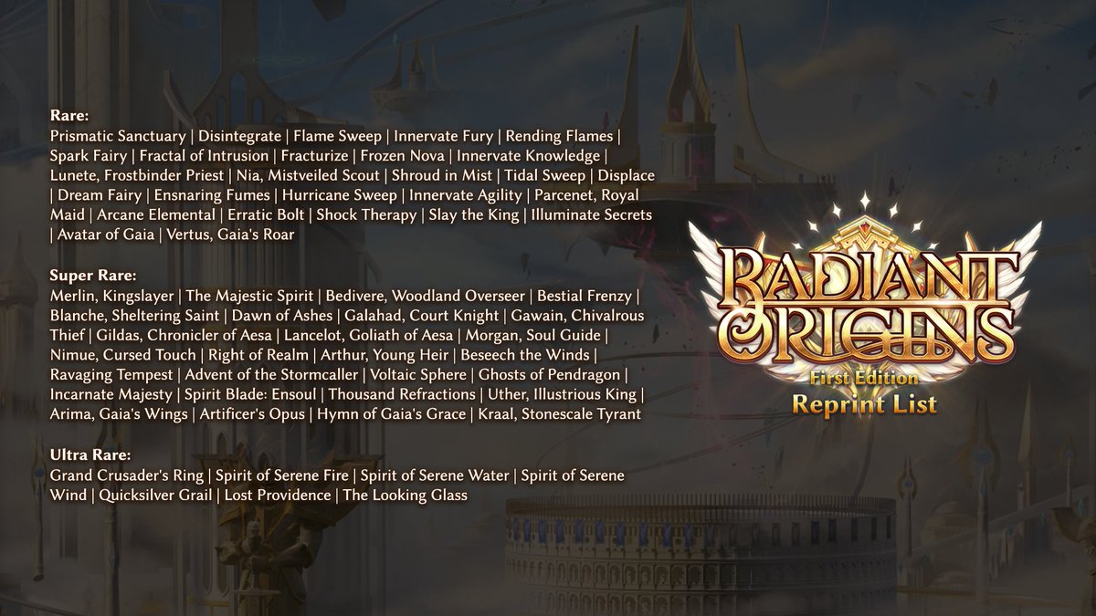See all the reprint cards featured in Radiant Origins, releasing