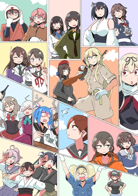 漫画で描いた艦娘's  in 2025
本年もあじゃじゃしたッッ

#艦これ 