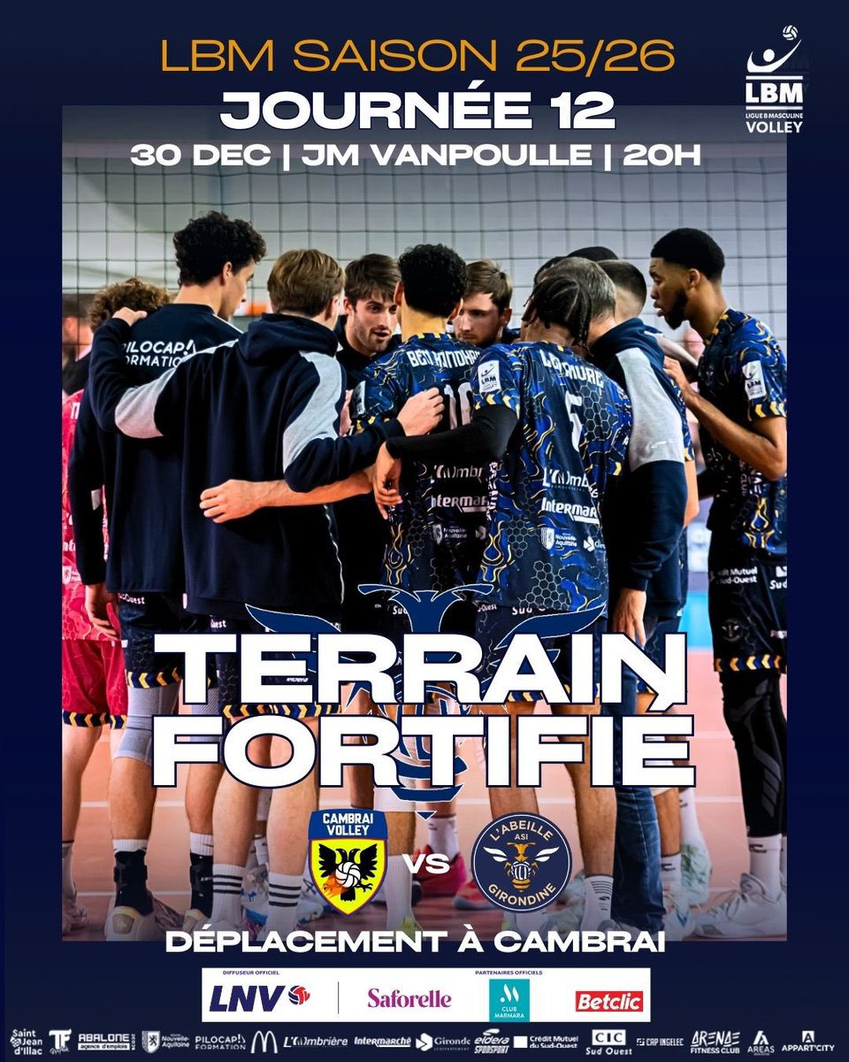 ASIVB's tweet image. ⚔️ Terrain fortifié à Cambrai
7ᵉ, l’Abeille Girondine ASI défie le 2ᵉ du championnat ce mardi à 20h.
Un gros test, une seule mission : bousculer la hiérarchie 💥

📍 Cambrai | 🗓 30/12 | ⏰ 20h | 📺 LNVTV

Voler Défendre Piquer 🐝