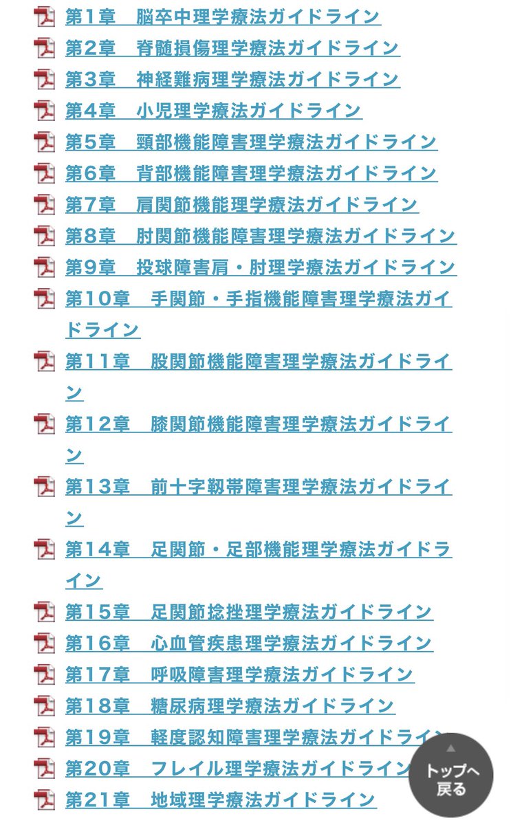freezapt's tweet photo. 理学療法士協会HPにガイドラインがまとめられてます。年末年始にコタツで読むだけで来年はスタートダッシュできるでしょう。
もちろん、わたしも…

https://t.co/jyETCNcdrp https://t.co/iA19EOLQao