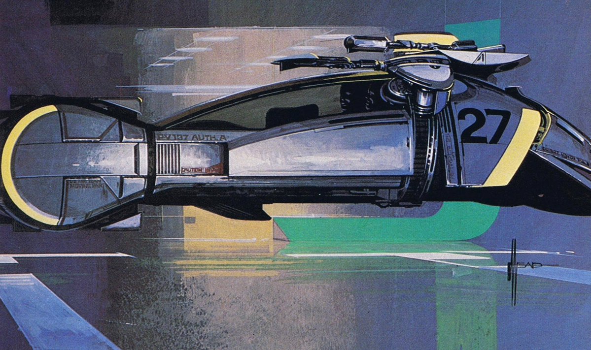 SciFiArchives's tweet image. Syd Mead concept art for BLADE RUNNER