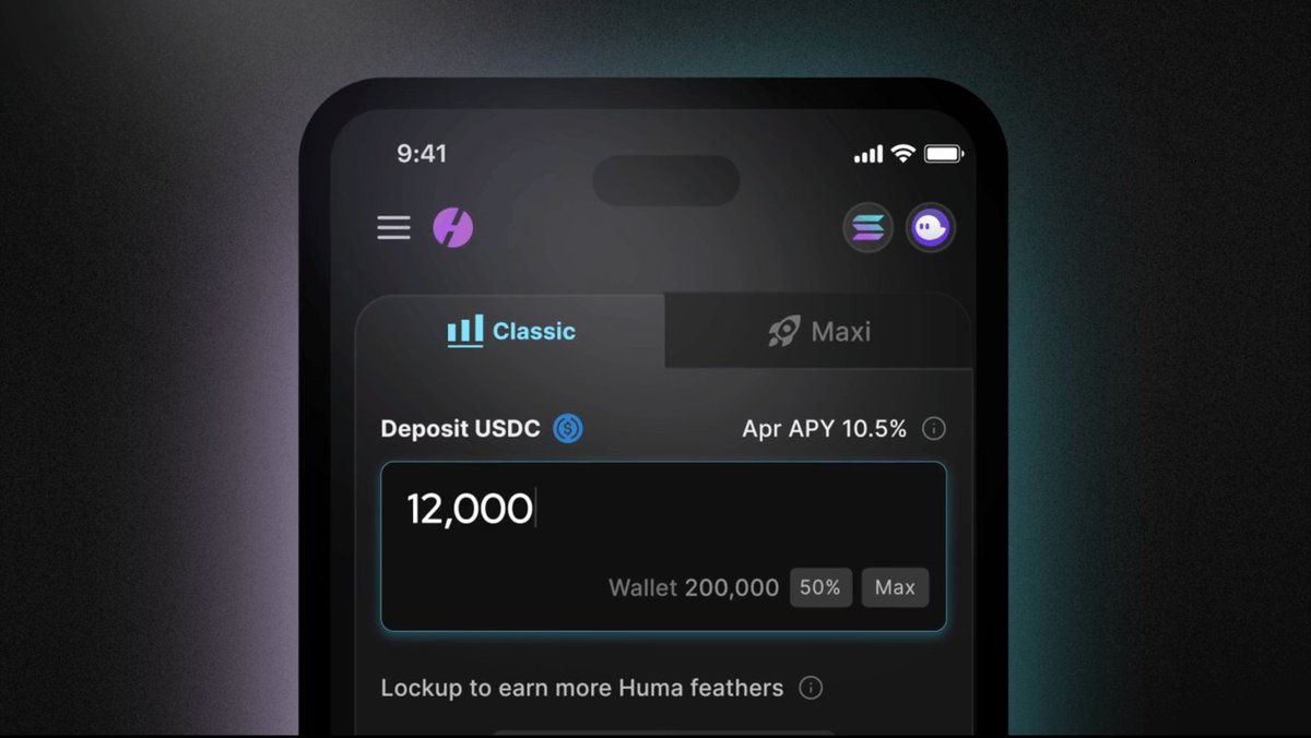 Tush736's tweet photo. Are you Investing your Stablecoins wisely,Are you earning yield on them❓

If the Answer is NO ❌,You need to change your Investment strategy right now .

I bring you @humafinance the best in Defi Protocol for your Stablecoins.

What feature $Huma offers?

Huma offers flexibility at core for users who want to invest their Stablecoins .

~ Classic mode : Provides Stable double digit yield through the year(updates monthly ) Combined with Huma as cherry on Top.

~ Maxi mode : Built for Huma super Maxis ,Go all in on Huma and skip the yield .Earning up to 20x .

~Flexibility: LPs can switch the mode of their existing positions anytime, at no extra charge beyond gas fees. 

~Lock-ups for more rewards: While not required, locking your deposit for 3 or 6 months significantly increases your reward multipliers. The longer the commitment, the bigger the multiplier & the more your Earn.

~Referral system:  Refer & Earn for every users you on Onboard on Huma.

With this many features are you still fading Huma Finance?

Comment below which mode you like the most & why?👇