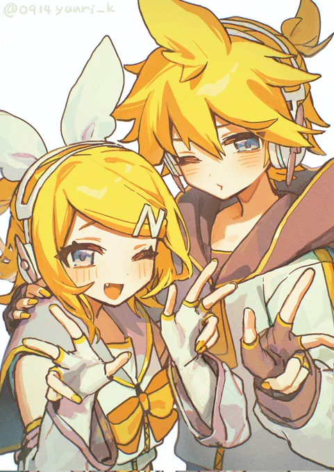 #鏡音リン誕生祭2025 #鏡音レン誕生祭2025 1日遅れですが、お誕生日おめでとう