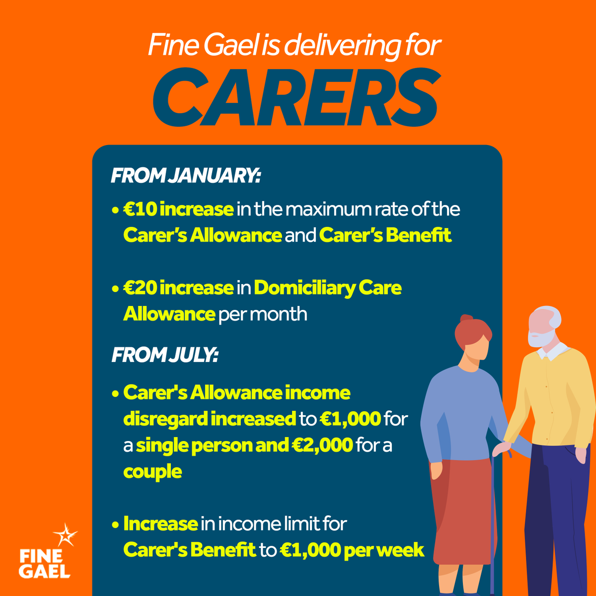 Here's how Fine Gael is delivering for Carers in 2026 👇
