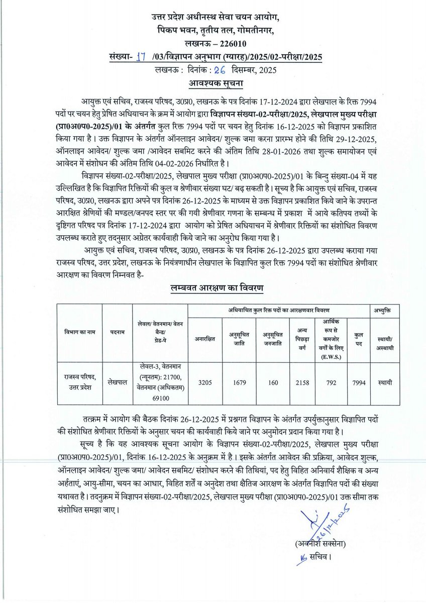 क्या उत्तर प्रदेश में चुनावी मुद्दा गर्म हो रहा है। हाल ही में लेखपाल भर्ती विज्ञापन निकाला गया और विवादित मुद्दा बन गया। कई सालों से ये ओबीसी,sc आदि की सीटें कम आ रही थीं। कहा जाता था कि सीटें इस खाते की नहीं। लेखपाल की विज्ञप्ति कुछ और ही बयान करती है।#obc#sc