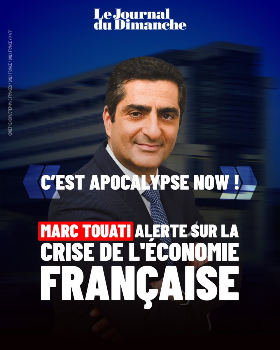 leJDD's tweet image. «C’est Apocalypse Now !» : Marc Touati alerte sur la crise de l'économie française

Entretien JDD : ow.ly/r4I850XP7RH