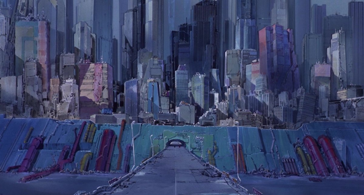 Cityscapes in AKIRA (1988)