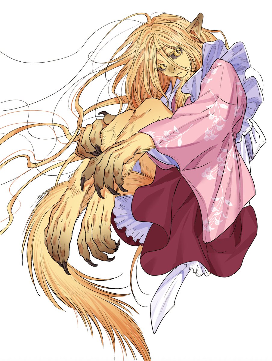 kagiehagi's tweet image. しっぽがフサフサな女の子は可愛い