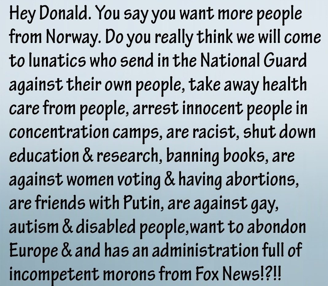 A MESSAGE FROM NORWAY 👍